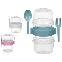 Tupper de 0,8 L avec couverts - 1 unité