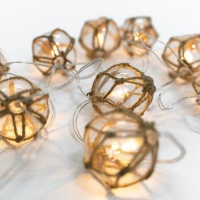 Guirlande avec boules de cristal lumineuses à piles - 2 m