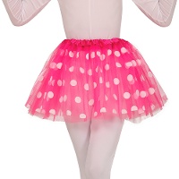 Tutu fuchsia à pois blancs pour enfants