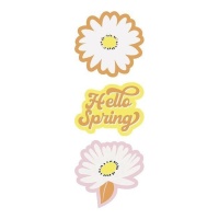 Autocollants Hello spring flower - 3 unités
