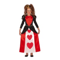 Costume classique de la reine de coeur pour les filles