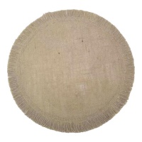 Nappe 38 cm jute frangée set de table