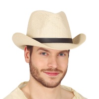 chapeau de cow-boy en paille de 56 cm