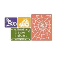 Pochoir de gaufrage Happy Halloween - 4 pcs.