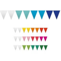 Bannière en papier tricolore triangulaire - 25 m