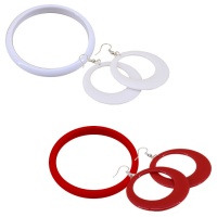 Bracelet et boucles d'oreilles flamenco en plastique pour enfants - 3 pièces