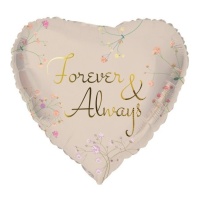 Ballon coeur Forever & Allways 45 cm