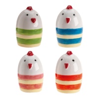 Figurines pour gâteau de poulet coloré 3 cm - Dekora - 50 pcs.