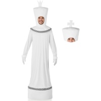 Costume de la pièce d'échecs blanche du roi ou de la reine