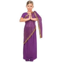 Costume hindou de Bollywood pour fille Lilas