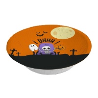 Bol de cimetière orange de 17,5 cm - 6 unités