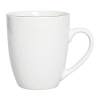 Mug blanc de 354 ml avec bord doré