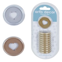 Anneaux disques métalliques de 3,2 cm - Artis decor - 11 pcs.