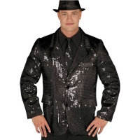 Veste noire à paillettes pour hommes