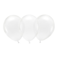 Ballons en latex 12cm cristal clair - PartyDeco- 100pcs