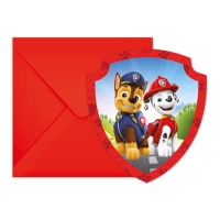 Invitations Paw Patrol en ville - 6 pcs.