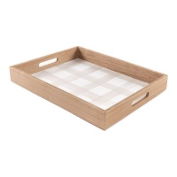 Plateau de service Vichy 40 x 30 cm - DCasa