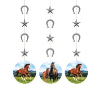 Pendentifs décoratifs pour chevaux - 3 pcs.