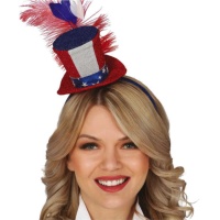 Bandeau avec mini chapeau américain
