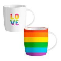 Tasse arc-en-ciel de 350 ml - 1 pièce