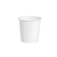 Gobelets en carton blanc biodégradable de 120 ml - 30 pièces.