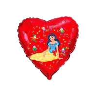 Ballon coeur princesse marron 45cm - Conver Party