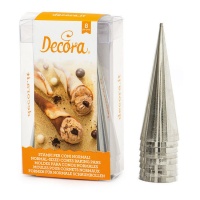 Moules pour cônes en acier 12 x 4 cm - Decora - 8 pcs.