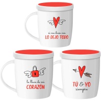 Tasse d'amour de 350 ml avec messages et filtre - 1 pc.