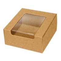 Boîte à biscuits kraft 10 x 10 x 4 cm - Pastkolor