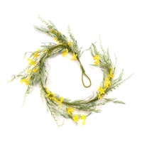 Guirlande de fleurs artificielles en jaune 1,51 m