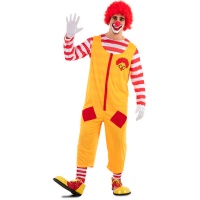 Costume de clown jaune Burger pour homme