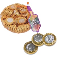 Pièces de chocolat au lait de 1 euro - 500 gr