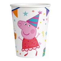 Gobelets de fête Peppa Pig 250 ml - 8 pièces