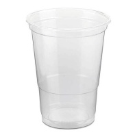 500 ml gobelets en plastique transparent, réutilisables et neutres - 50 pièces.