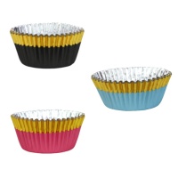 Capsules à cupcake avec bord doré - PME - 30 pcs.