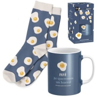 Set cadeau coquetier et chaussette Papa Egg - DCasa