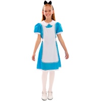 Costume bleu et blanc d'Alice pour fille