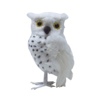 Hibou blanc 18 cm