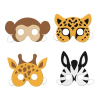 Masques d'animaux amusants - 4 pièces