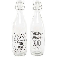 Bouteille d'eau de 1000 ml avec phrases