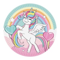 Assiettes Licorne Love 23 cm - 8 pcs.