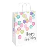 21,5 X 13 cm Sac cadeau pour ballon Happy Bday - 2 pcs.