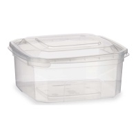 Tupperware rectangulaire en plastique de 500 ml avec couvercle et couvercle fermé