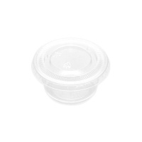 Pot à sauce en plastique transparent de 60 ml avec couvercle - 10 pcs.