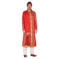 Costume hindou rouge et or pour hommes