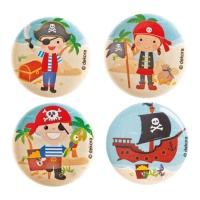 Badges de gâteau pirate de 3 cm - Dekora - 50 pcs.