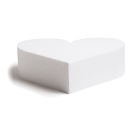 Base de coeur en polystyrène 30 x 7,5 cm - Decora