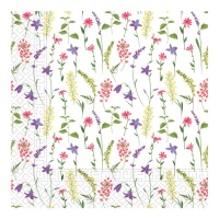 Serviettes à fleurs colorées 16,5 x 16,5 cm - 20 pcs.