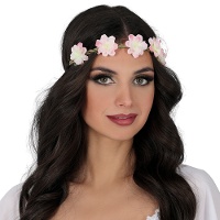 Bandeau de fleurs roses