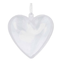 Coeur en plastique rechargeable 6,5 cm - 1 pièce